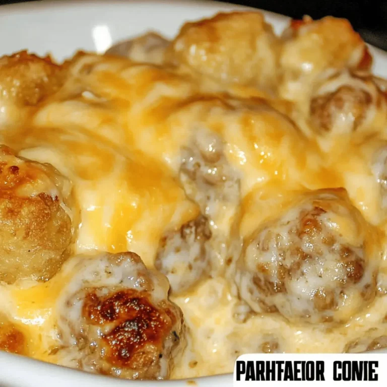 Easy Cheesy Meatball Tater Tot Casserole Recipe