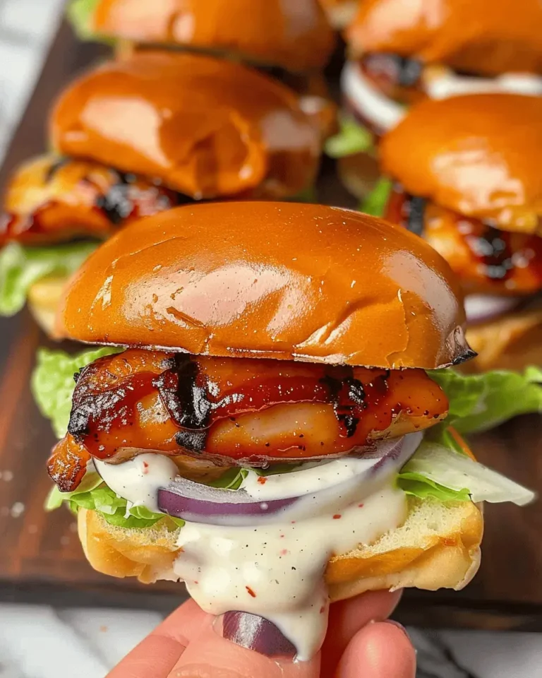 Bacon Ranch BBQ Chicken Sliders