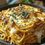 Baked Cream Cheese Spaghetti Casserole