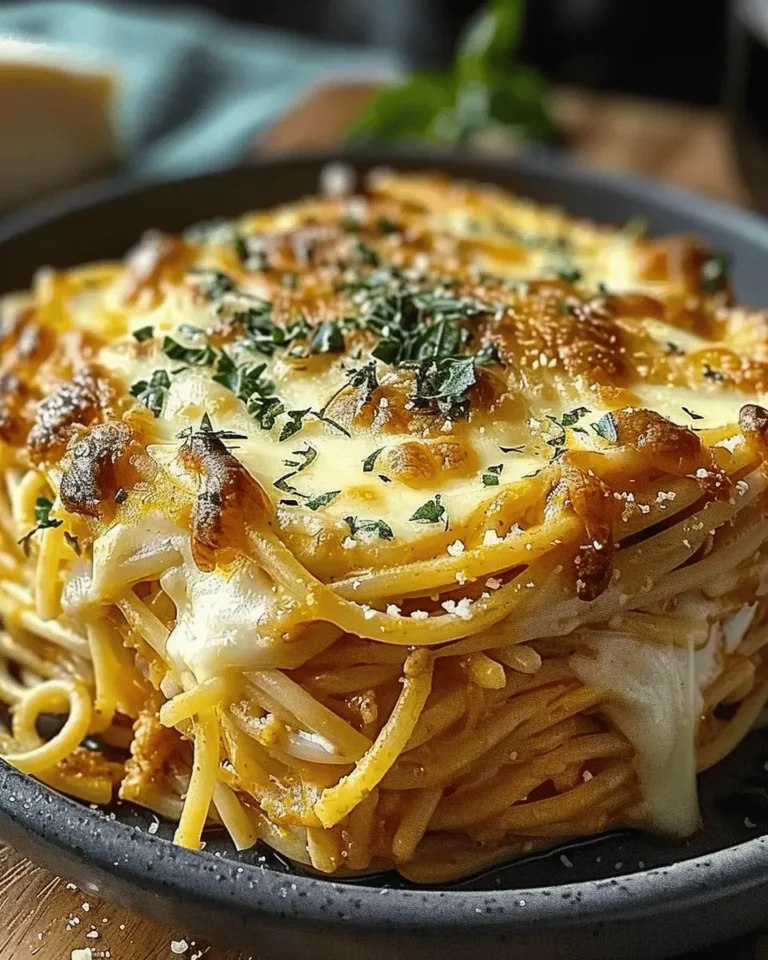 Baked Cream Cheese Spaghetti Casserole