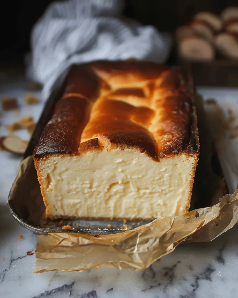 Burnt Basque Cheesecake in a Loaf Pan