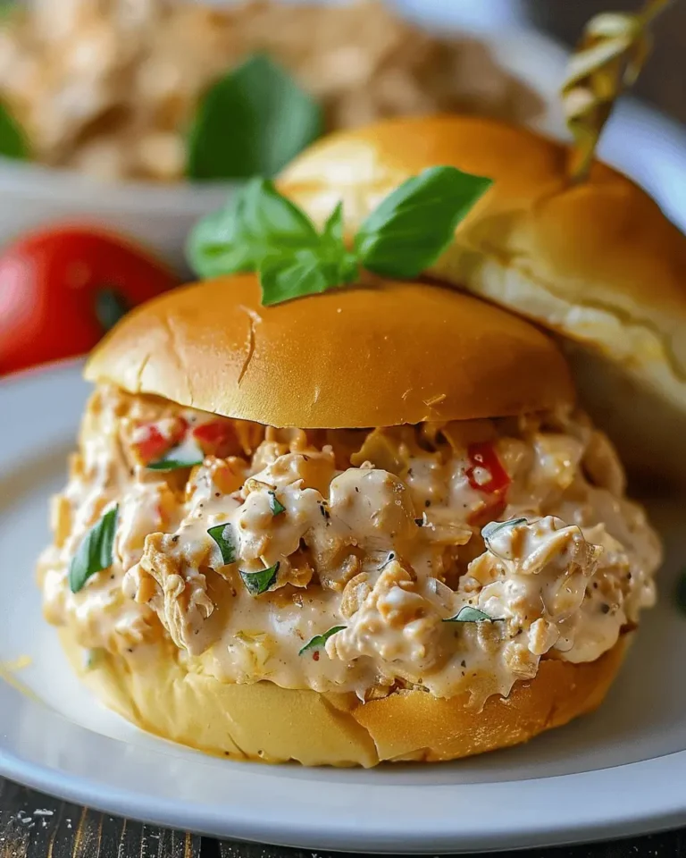 Chicken Alfredo Sloppy Joes