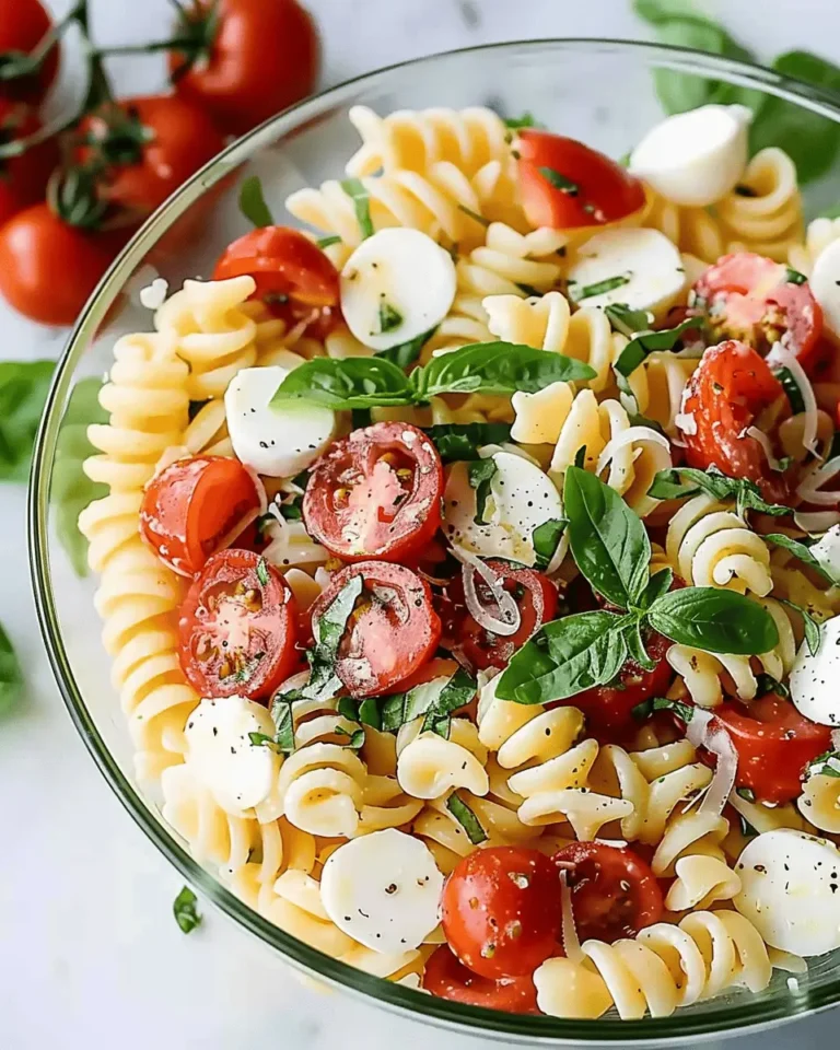 Creamy Caprese Pasta Salad