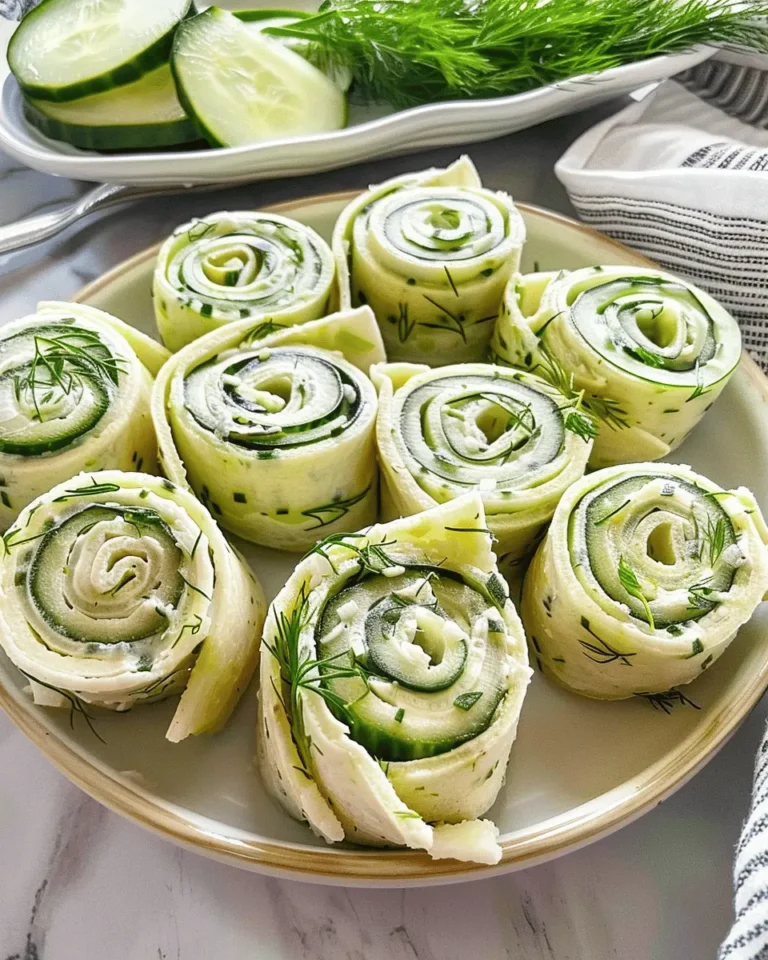 Light and Refreshing Cucumber Dill Pinwheels