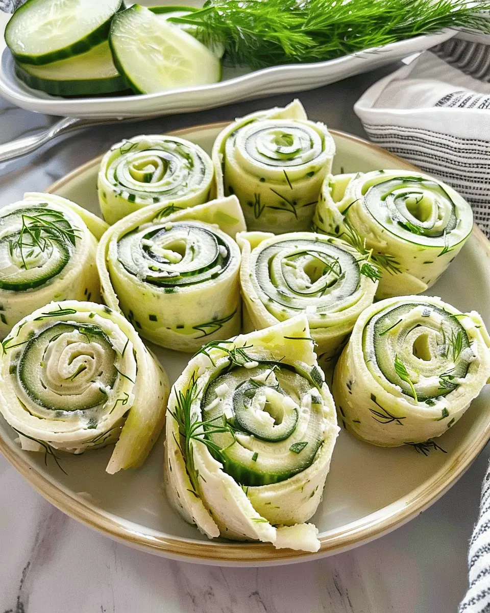 Light and Refreshing Cucumber Dill Pinwheels: Easy Party Snack