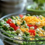 My Irish neighbor shared this neighbor. We don't even love peas, but this was great!
