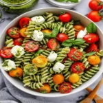 Pesto Pasta Salad with Tomatoes & Mozzarella