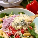 Spinach and Artichoke Penne Pasta Salad