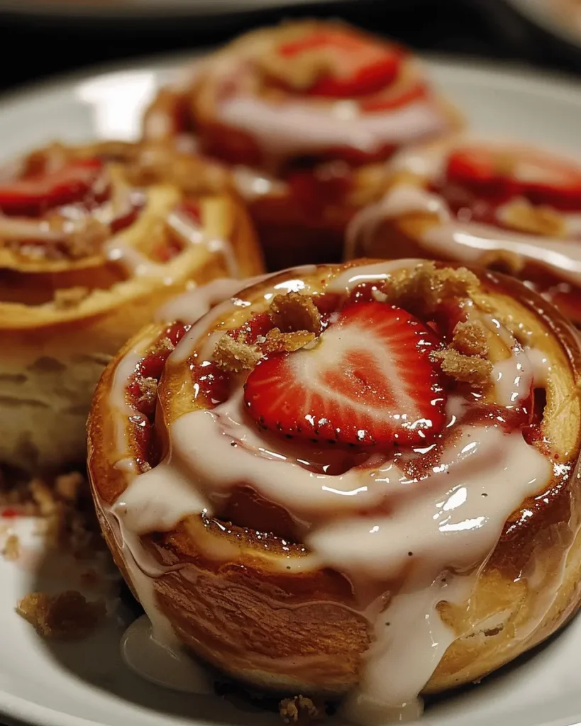 Strawberry Cheesecake Cinnabon Rolls