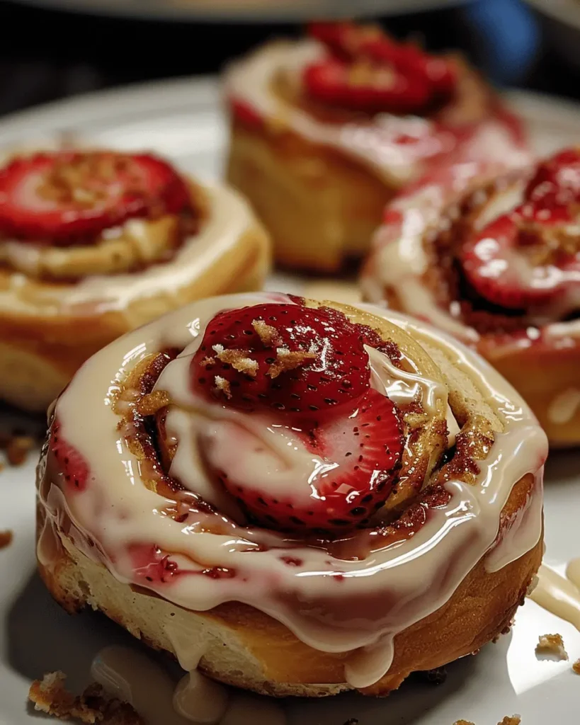 Strawberry Cheesecake Cinnabon Rolls