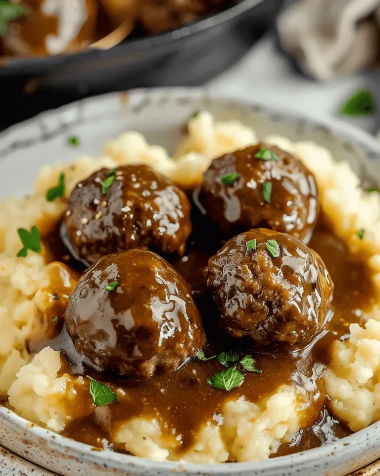 Tasty Slow Cooker Salisbury Steak Meatballs Recipe