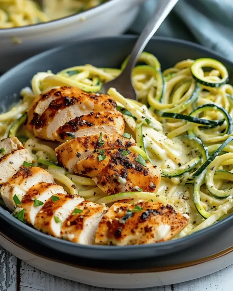 Zucchini Noodle Chicken Alfredo