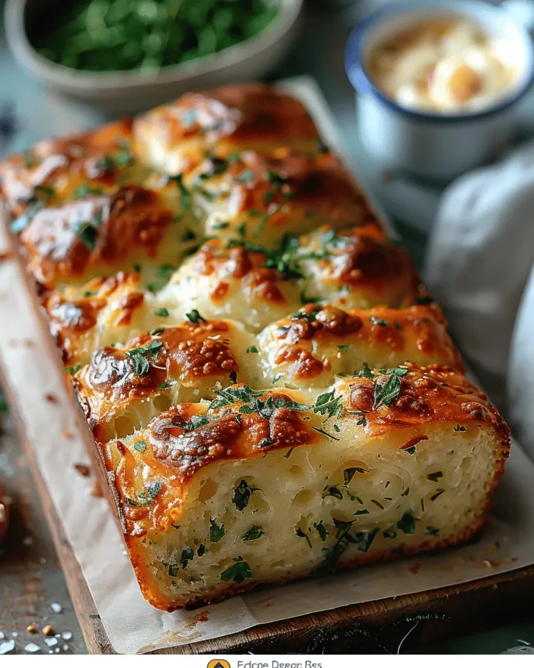 Cheese, Herb & Garlic Quick Bread (No Yeast)