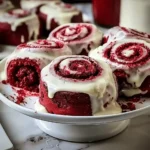 Heavenly Red Velvet Cinnamon Rolls