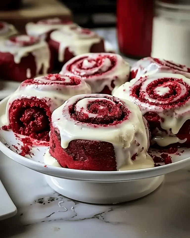 Heavenly Red Velvet Cinnamon Rolls