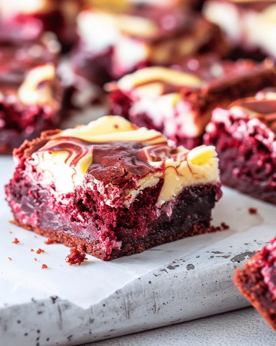 Red Velvet Cheesecake Brownies – Swirled, Fudgy, and Absolutely Irresistible