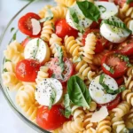 Creamy Caprese Pasta Salad