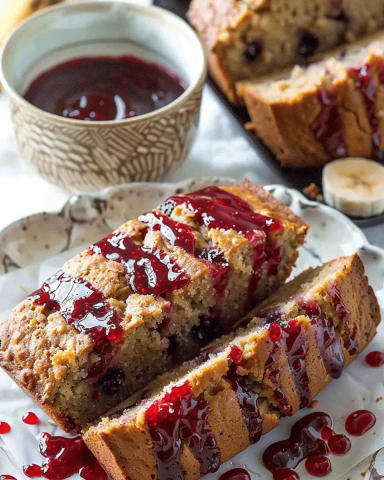 Peanut Butter & Jelly Banana Bread