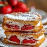 Fried Strawberry Cheesecake Sandwiches