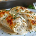 Chicken Alfredo Lasagna Rolls