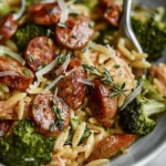 Tasty Chicken Sausage Broccoli Orzo