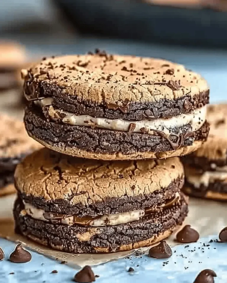 Brownie Cookie Dough Sandwich Cookies