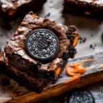 Halloween Oreo Cookie Boo Brownies
