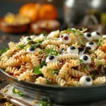 Recipe: Eyeball Pasta Salad – Creepy pasta salad with mozzarella eyeballs