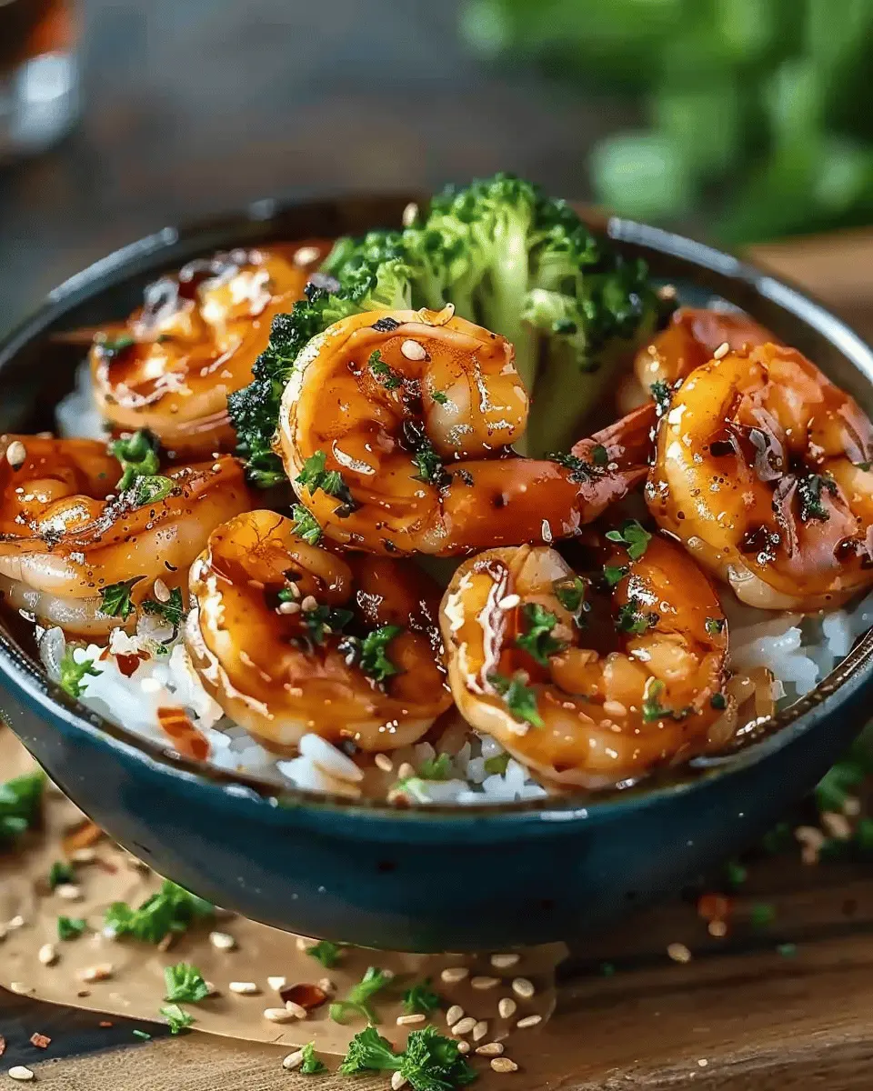 Honey Garlic Shrimp Bowls