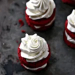 Red Velvet Cream Cheese Cookie Stacks with Cream Cheese Frosting
