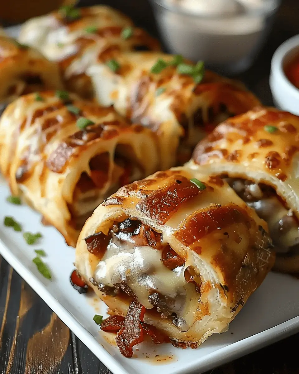 Garlic Butter Bacon Cheeseburger Rollups