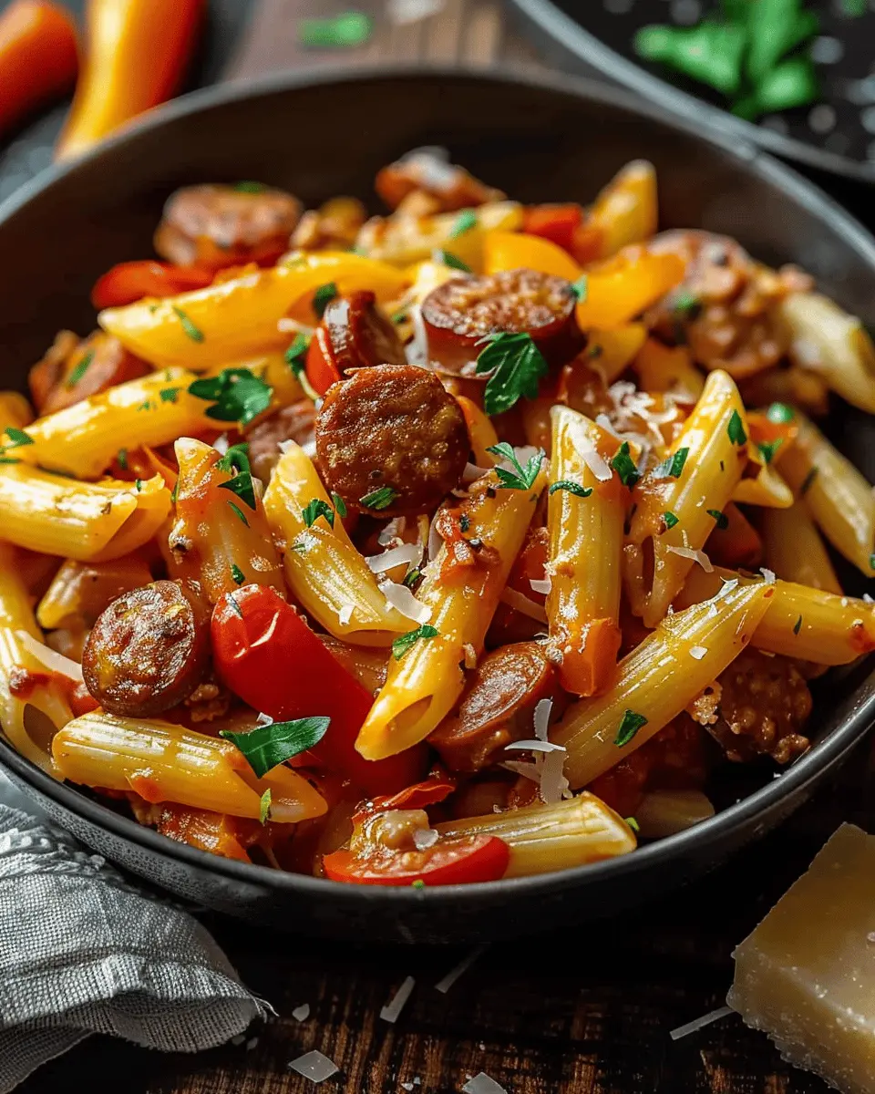 Sweet Pepper & Sausage Pasta