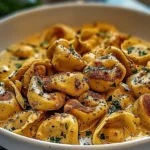 Cajun Chicken Tortellini with Garlic Sauce