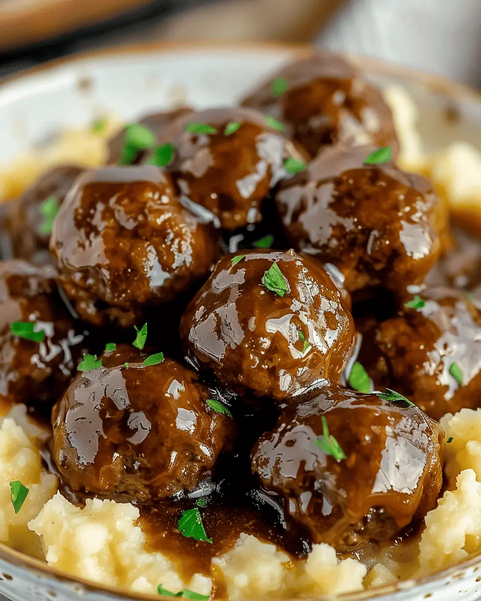 Tasty Slow Cooker Salisbury Steak Meatballs Recipe