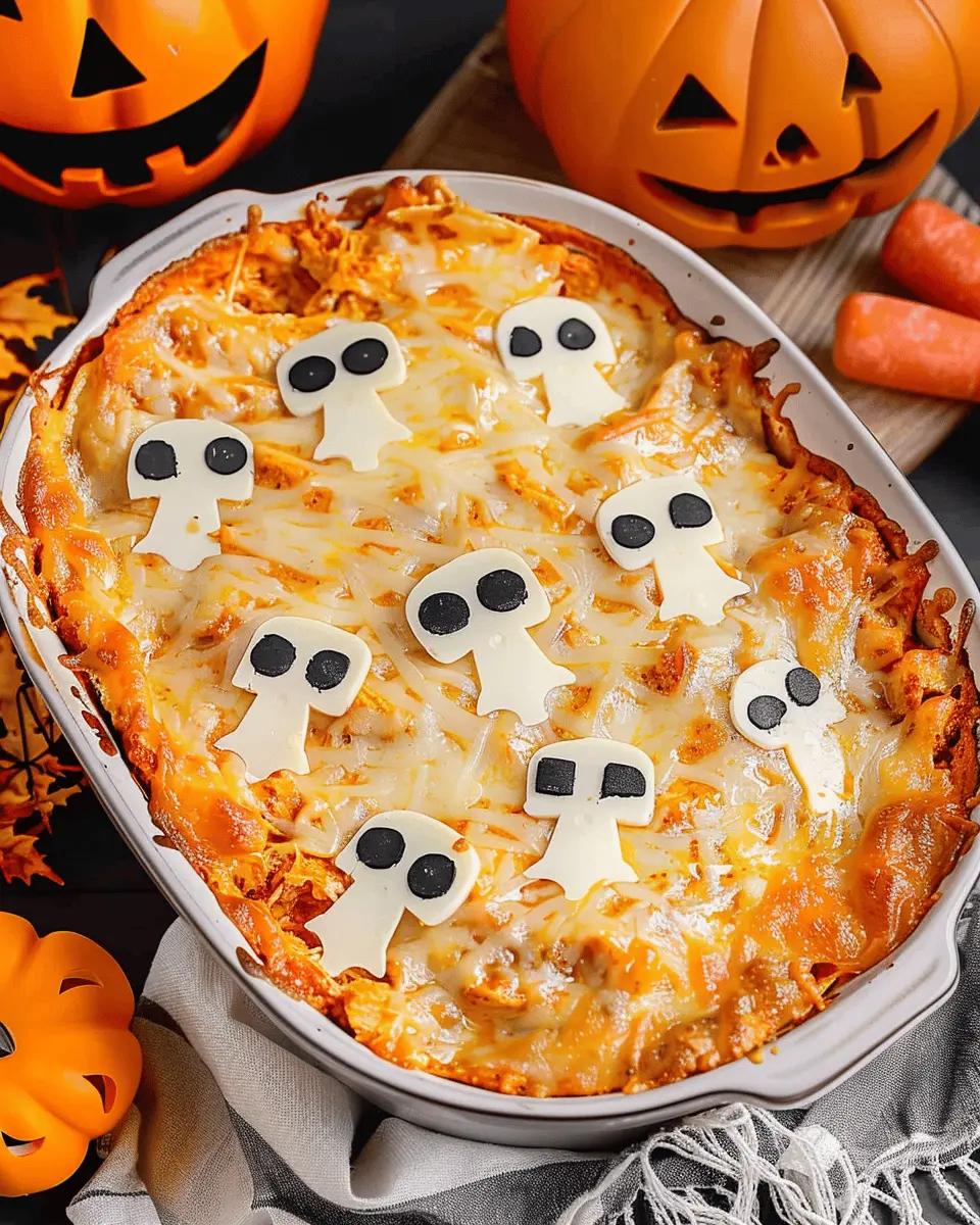 Halloween Buffalo Chicken Dip: Indulgent Booffalo Dip with Turkey Bacon