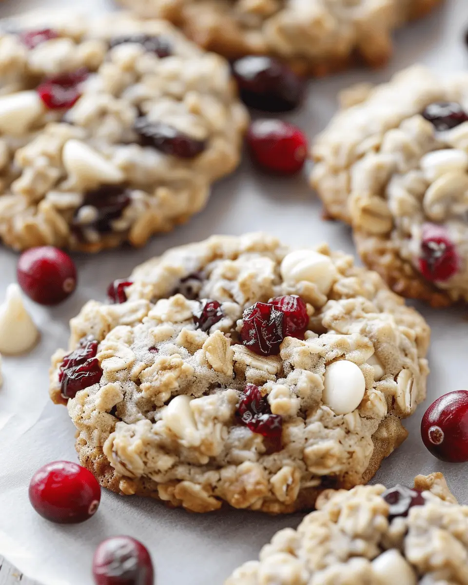 Cranberry White Chocolate Oatmeal Cookies