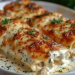Chicken Alfredo Lasagna Rolls