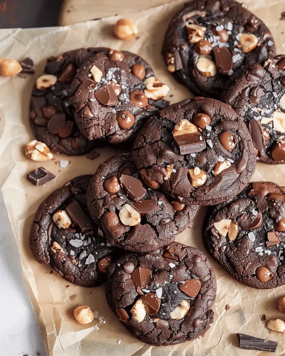 Chocolate Hazelnut Crunch Cookies