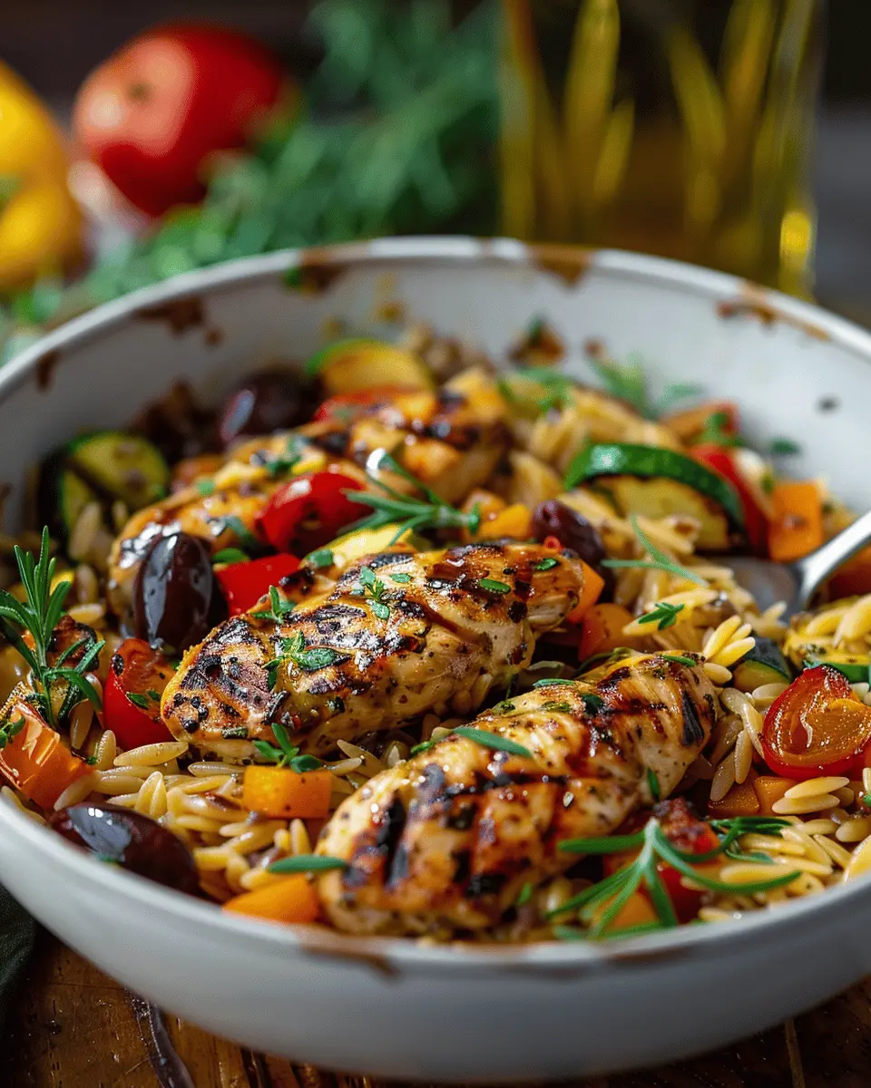 Easy Balsamic Chicken Veggie Orzo: A Quick, Delicious Meal