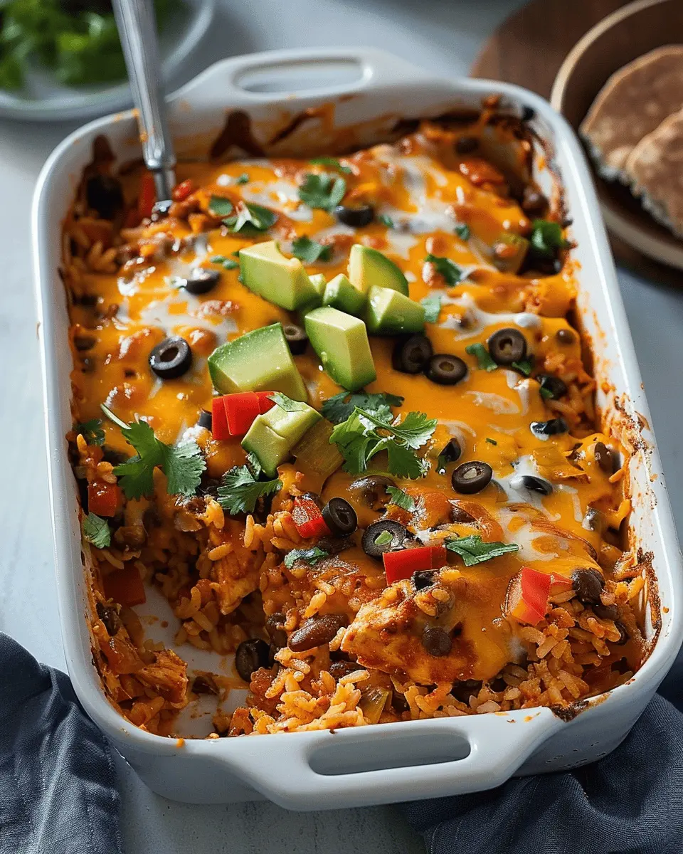 Easy Chicken Enchilada Rice Casserole in Just 35 Minutes