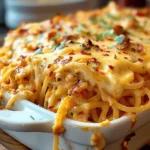 Irresistible Spicy Southern Cheesy Chicken Spaghetti Casserole