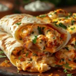 Ooey-Gooey Cheesy Garlic Chicken Wraps You’ll Devour