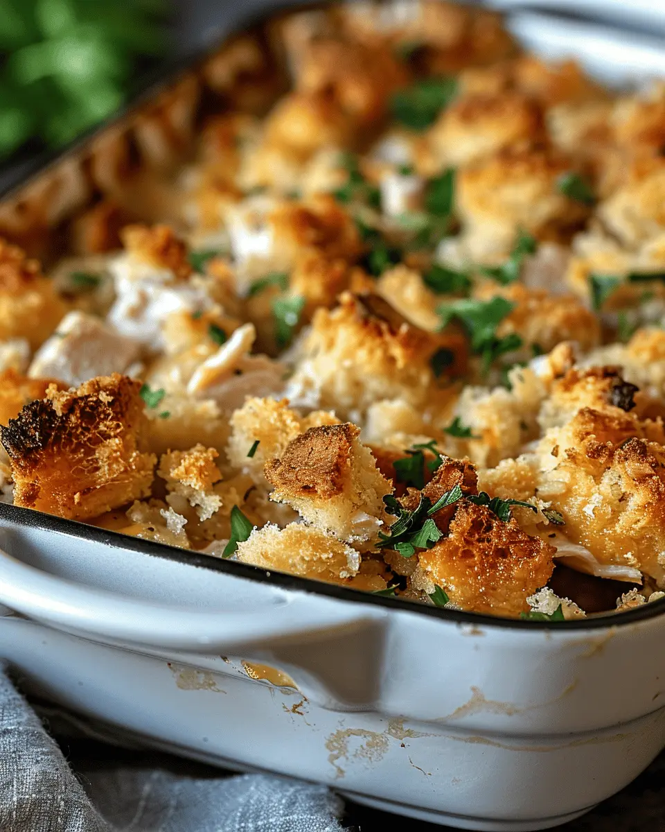 Dolly’s Chicken and Stuffing Casserole: A Juicy Comfort Classic