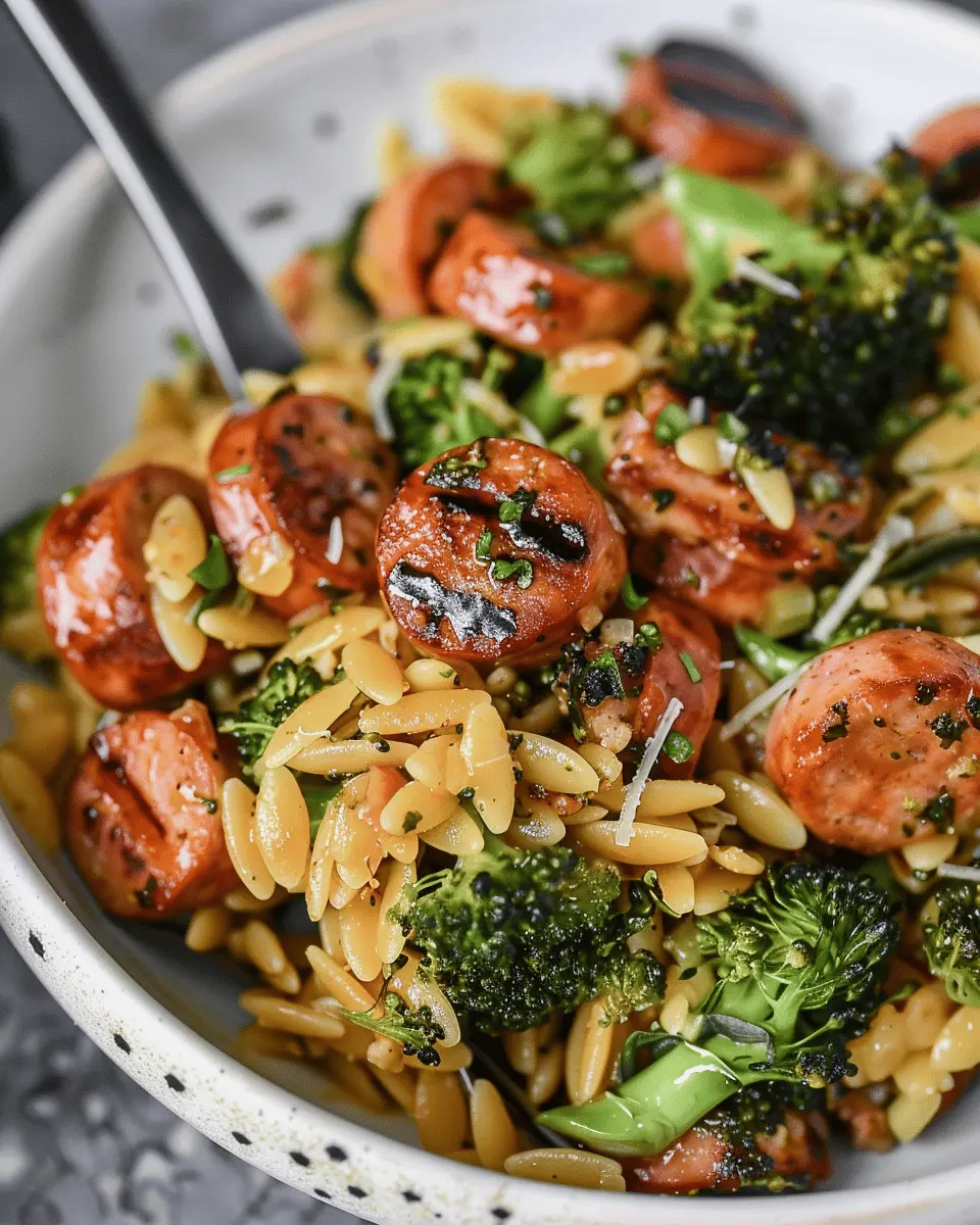 Chicken Sausage and Broccoli Orzo: Easy Comfort Food Delight