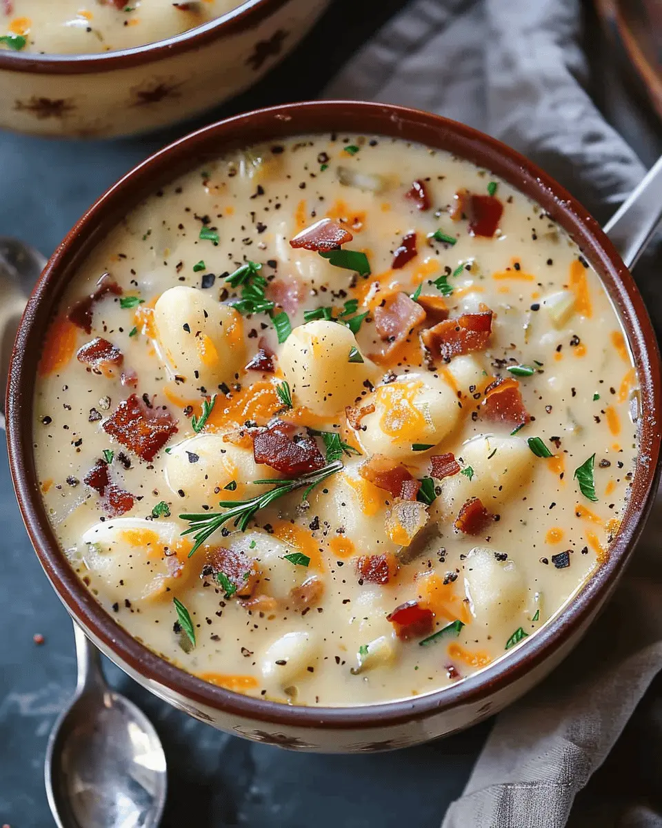 Bacon Cheddar Gnocchi Soup: Indulgent Comfort in a Bowl