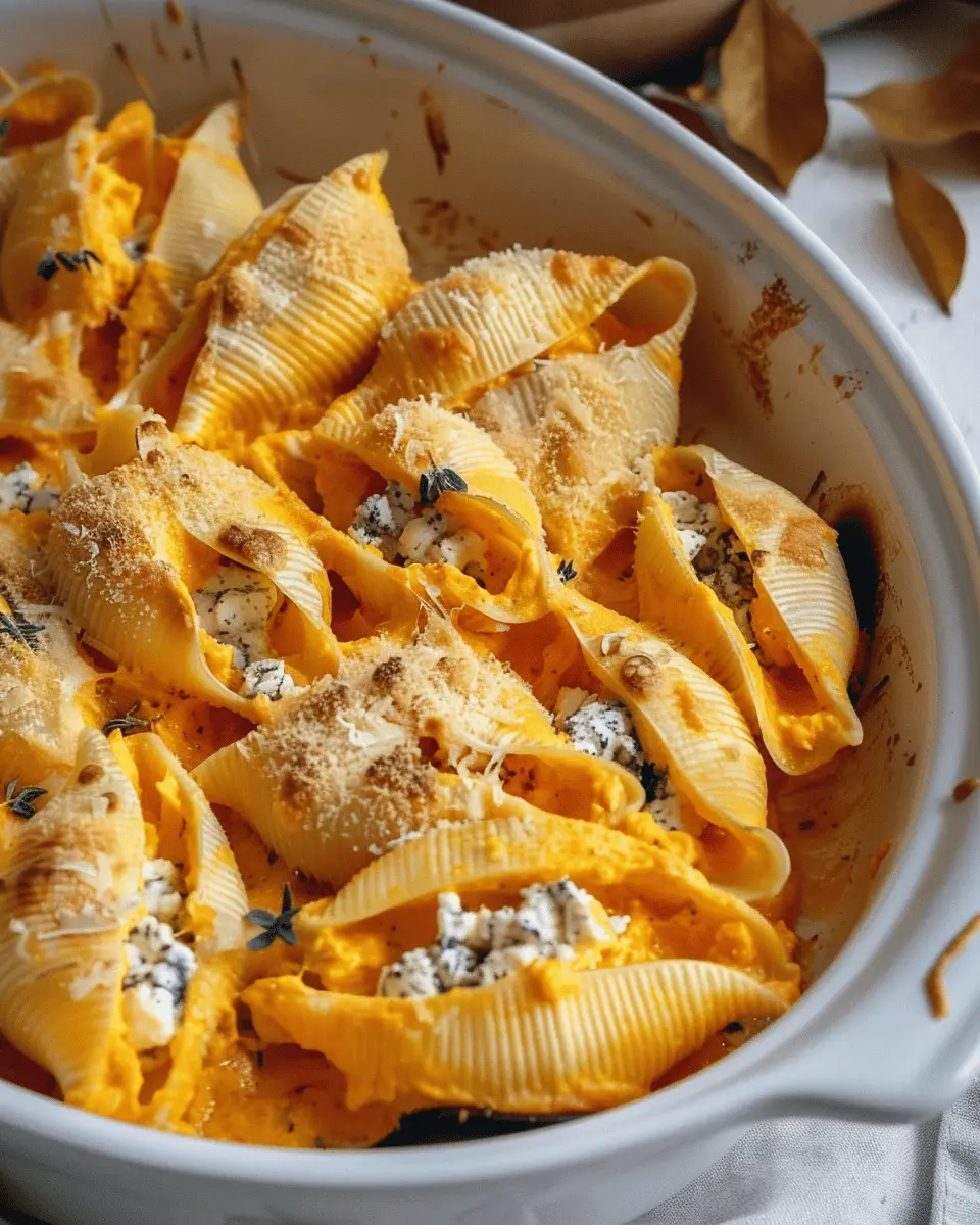 Creamy Pumpkin Ricotta Stuffed Shells Recipe