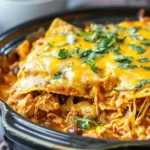 Crockpot Chicken Enchilada Casserole
