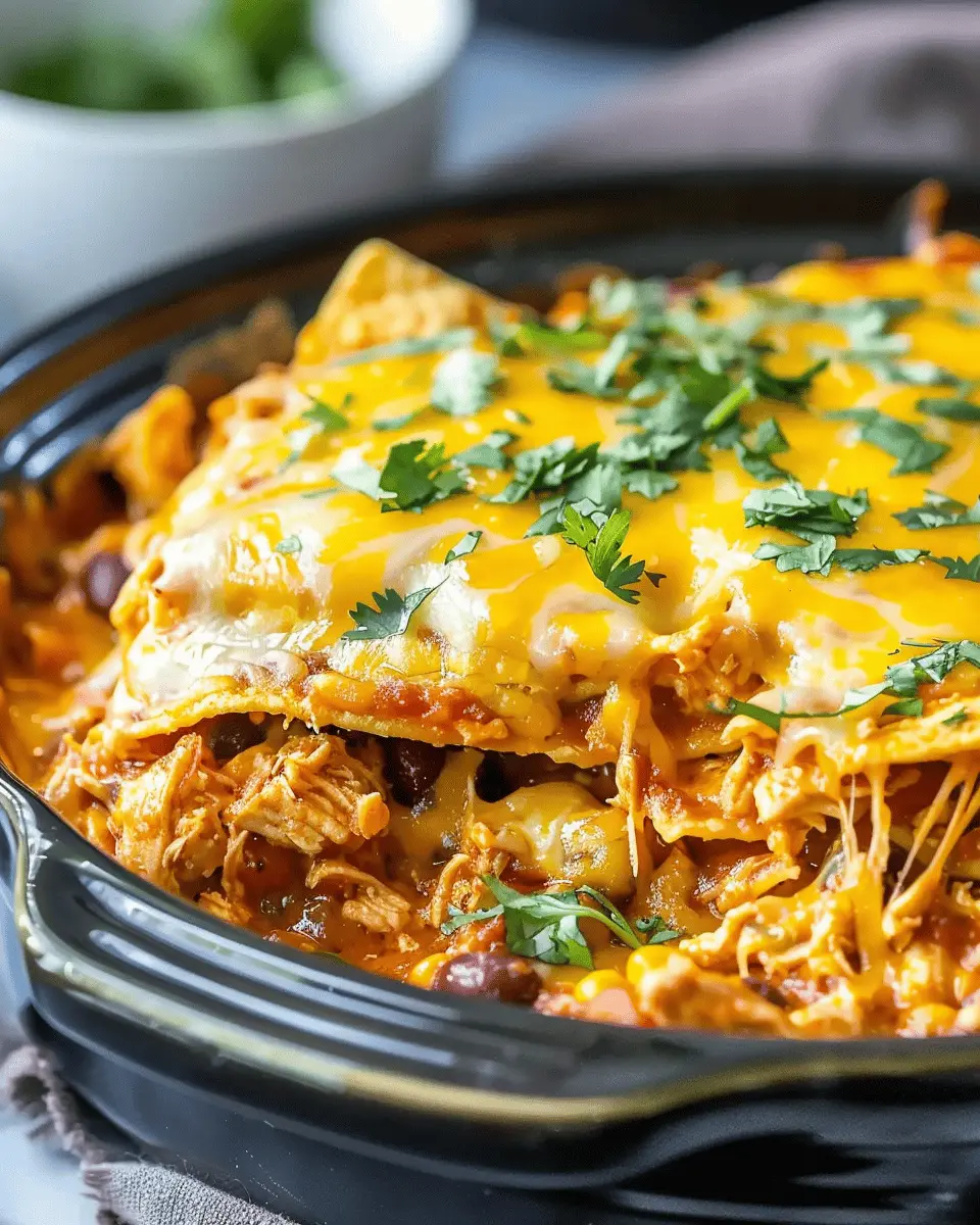 Crockpot Chicken Enchilada Casserole: Easy, Flavor-Packed Delight