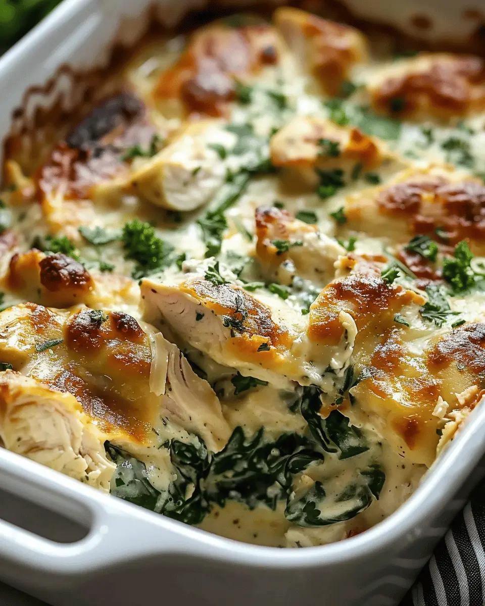 Creamy Chicken and Spinach Casserole: Easy Comfort Food Delight