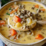 Crockpot Cheeseburger Soup